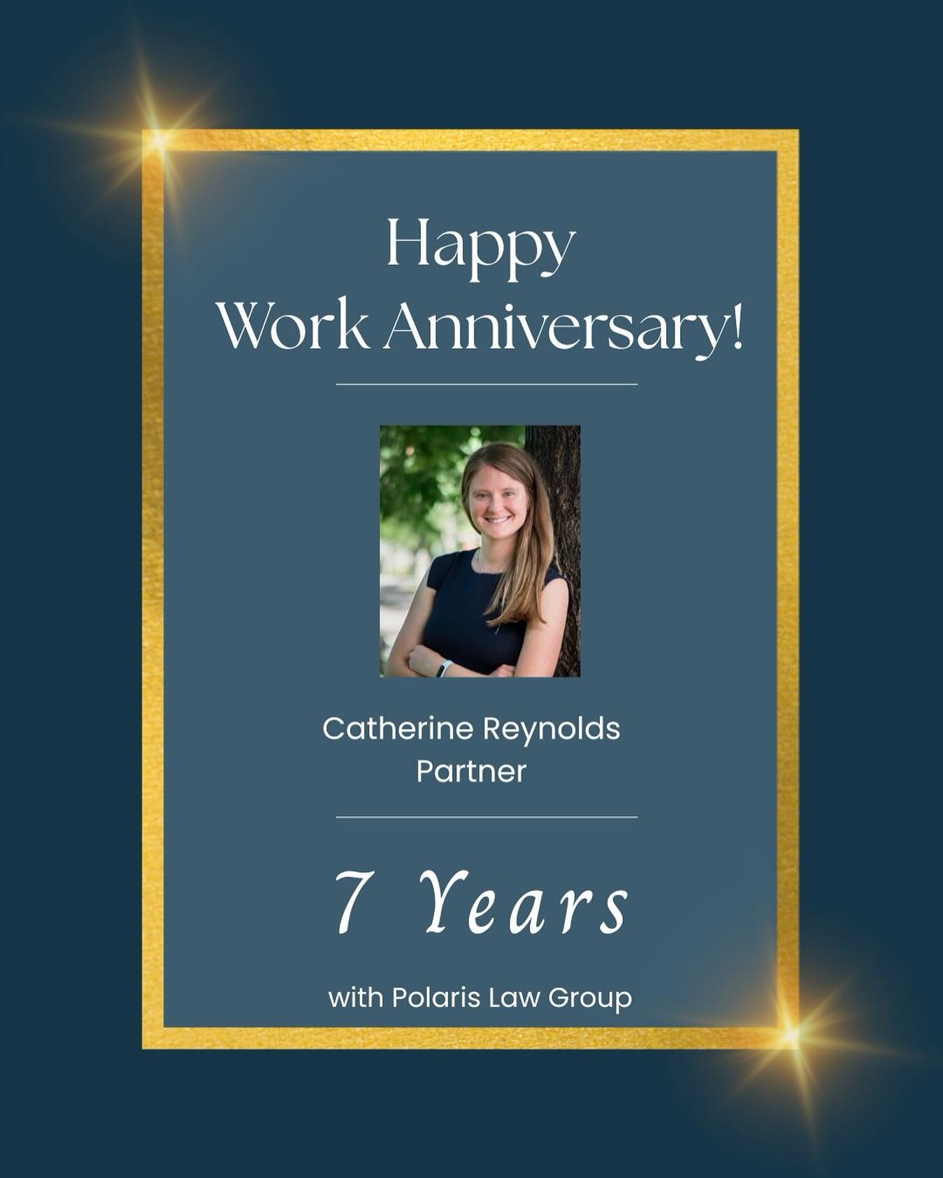 Congratulations Catherine!